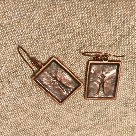 “New listing” Copper tree of life earringsSOLD - Picture 3 of 3